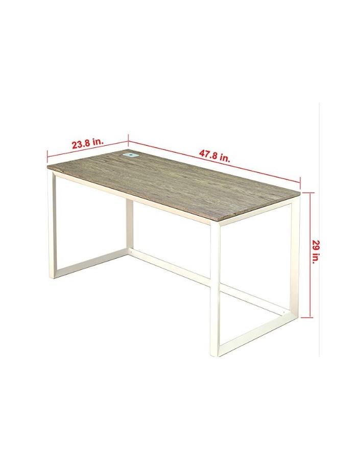  SHW Escritorio esquinero de madera en forma de L para oficina  en casa, espresso : Hogar y Cocina