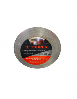 Cinta para ducto Truper 2”x50 mts de largo Plateada