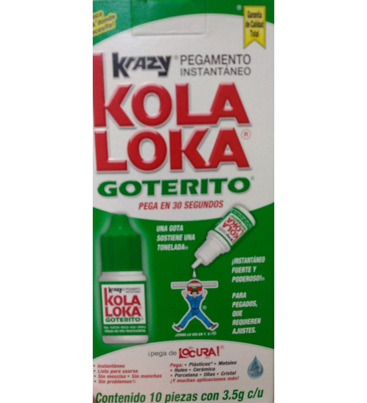 Pegamento Kola Loka Goterito Con 10 Piezas