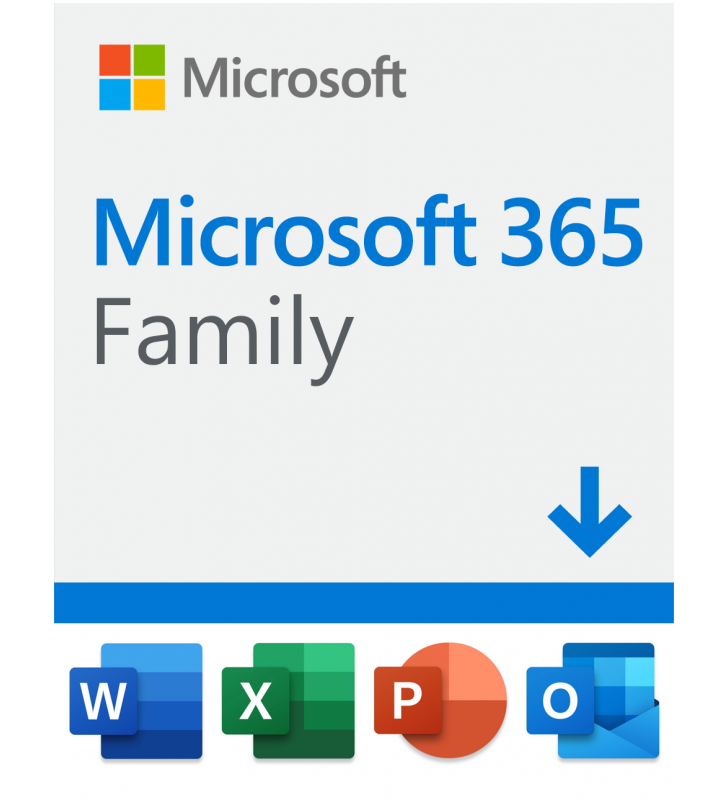 Microsoft 365 Family, Licencia 1 Año, 6 Usuarios -Pc - Mac - Dispositivos Móviles