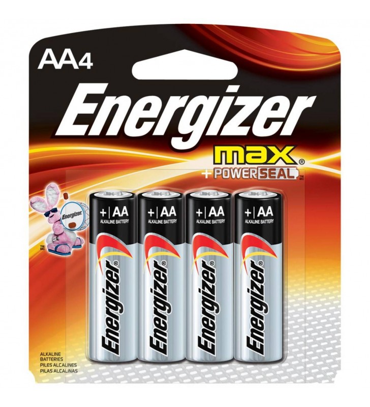 Pila Alcalina AA Energizer Paquete de 4