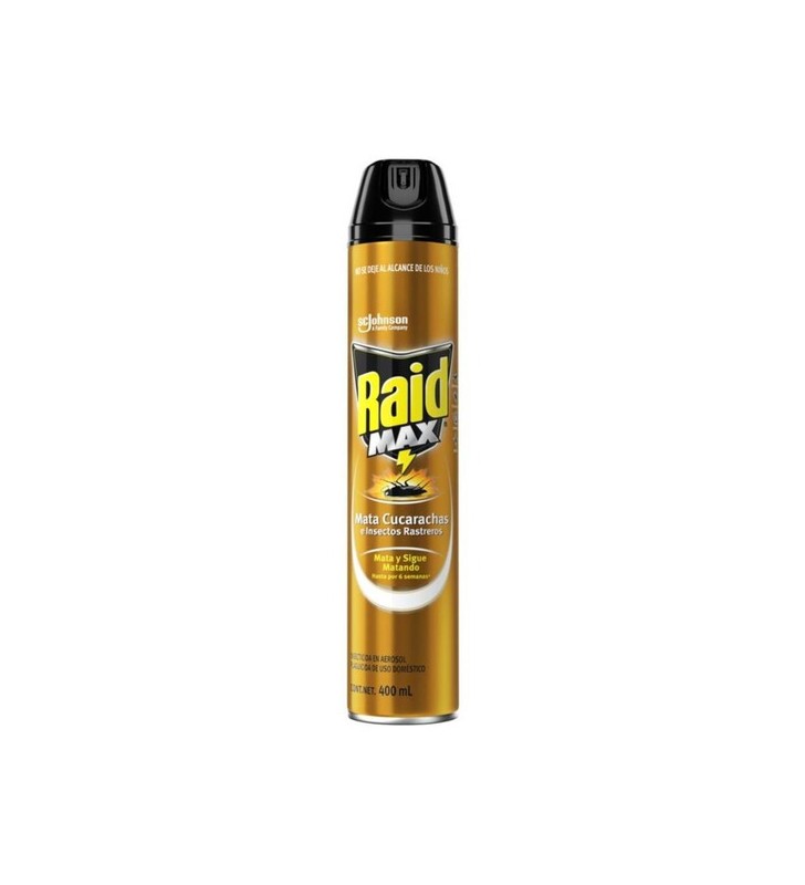 Insecticida En Aerosol 400Ml  Raid Max Dorado