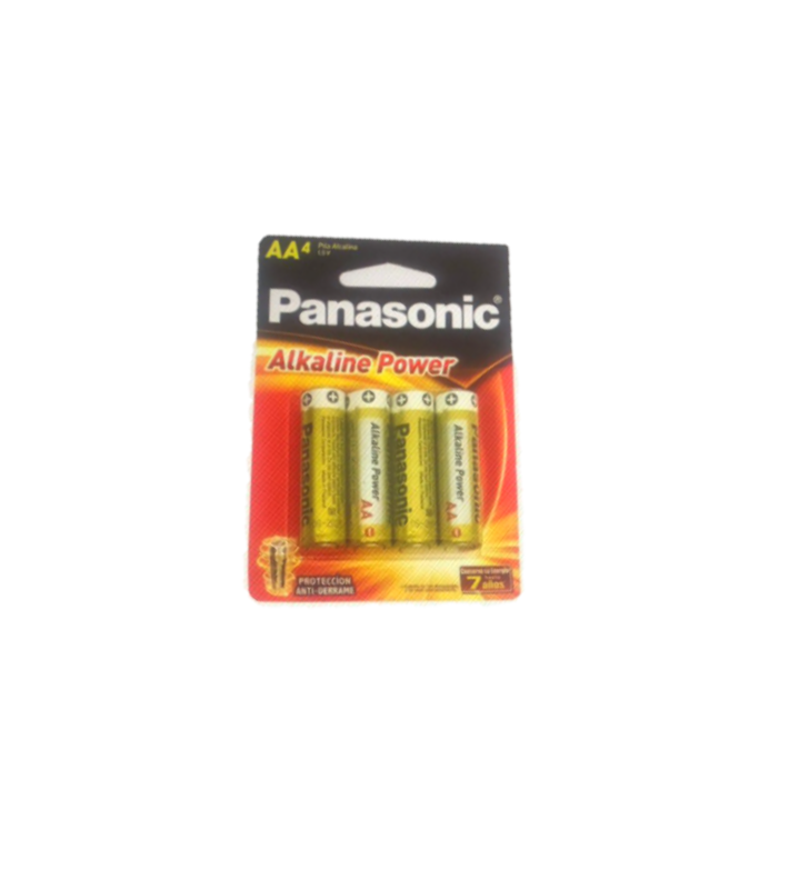 Baterias Panasonic AA Alcalina + Duracion Pack de 4