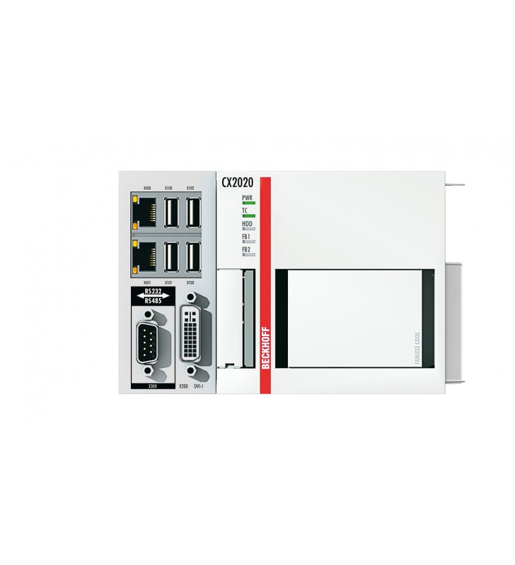 Modular DIN rail Industrial PC Beckhoff  Cx2020-0121 No. De Serie: 037852