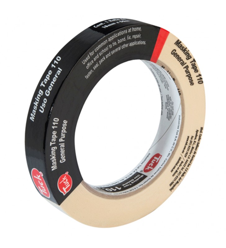 Masking Tape Tipo 111 18mmx50m Acorden 12 Rollos Tuk 101104