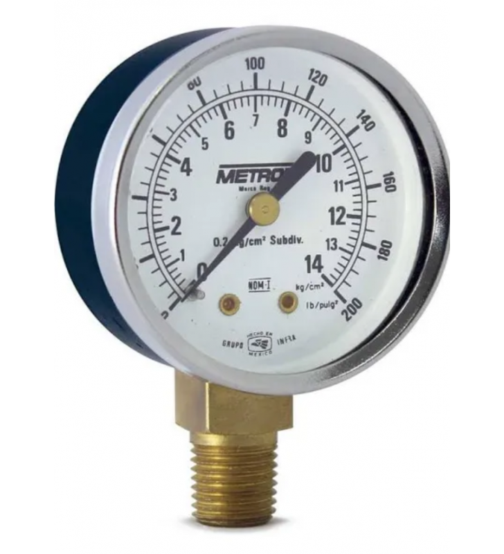 Manómetro Para Medir Presión De Aceite 0-200 psi