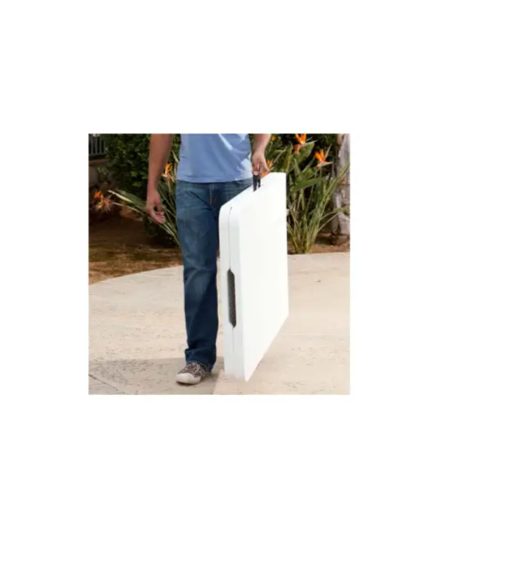 Mesa Plegable 244 x 76 cm Blanco Granito