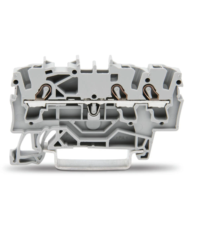 Bloque de Terminales, montaje en riel, 3 Conductores, 5,2 mm de ancho  Wago 2002-1301