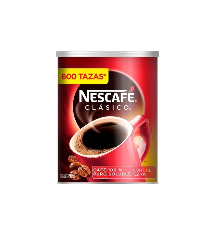 Nescafe Clásico 100% Puro Soluble 1.2kg 600 Tazas