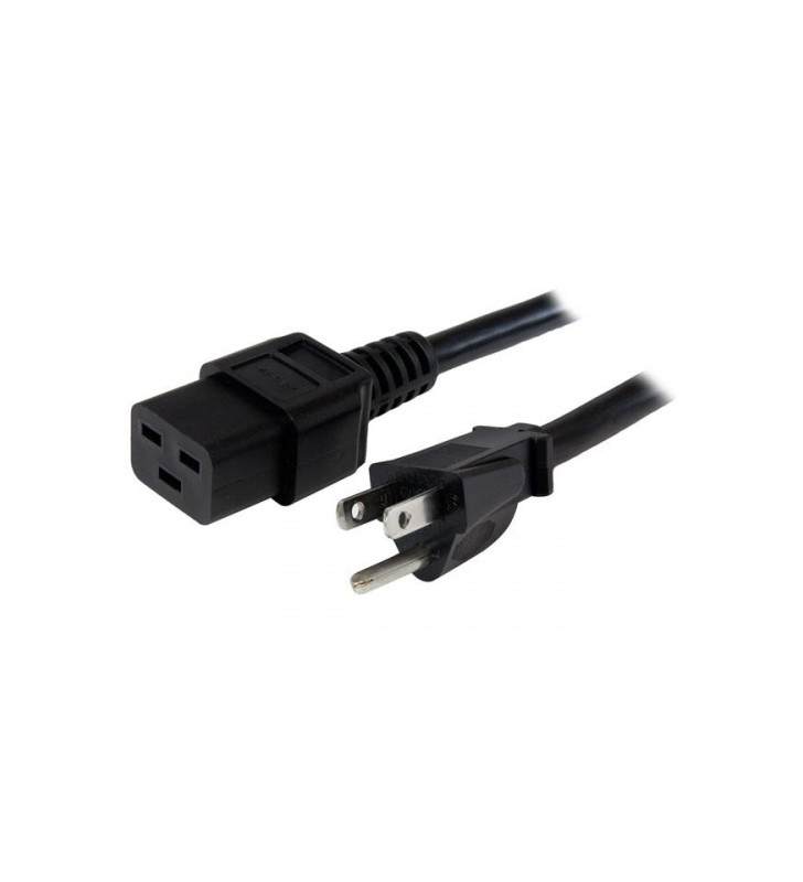 Cable de Poder NEMA 5-15P C19 Acoplador,  Longitud de 1.8m, Conector 1 Macho, Conector 2 Hembra StarTech Negro