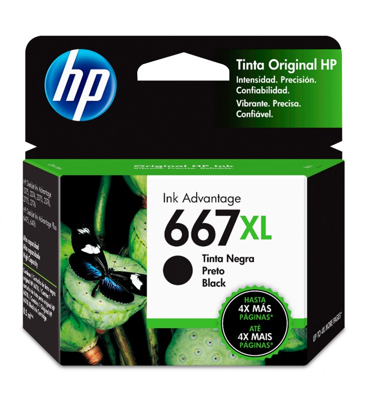 Cartucho color Negro Hp 667XL