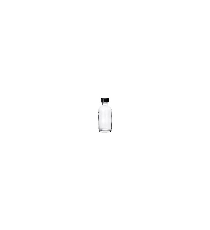 Botella de Vidrio Ambar de 4 oz ( 118.29ml) Tapa Negra