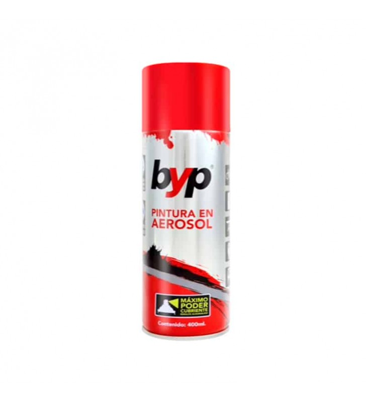 Pintura en Aerosol Esmalte Alquidalico Rojo Bermellon BYP 400ml