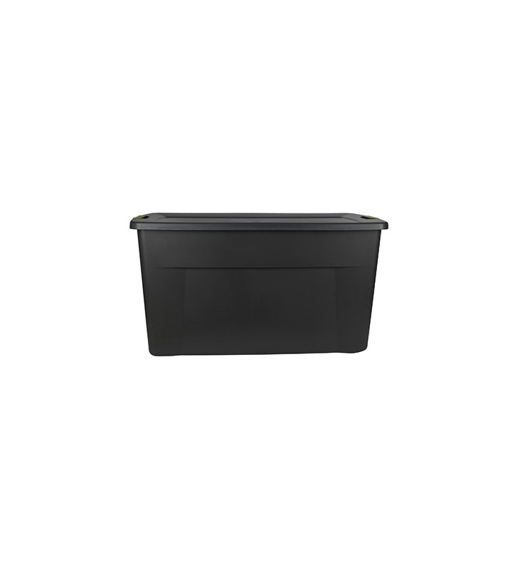 Caja de Plastico Con Tapa  Capacidad 18 Galones ( 68 Litros) Color Negro