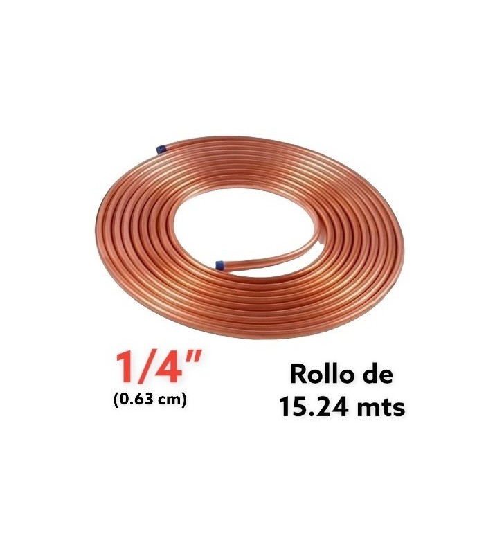 Tuberia De Cobre Flexible Bohn Rollo De 1/4"X15.2 M