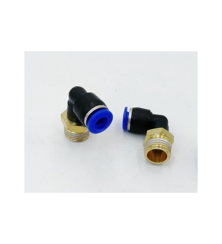 Conector Neumático en Forma Codo de 90° PL6-M5