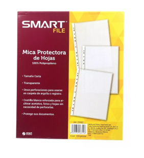 Mica Protectora Tamaño Carta 100 Piezas SMART