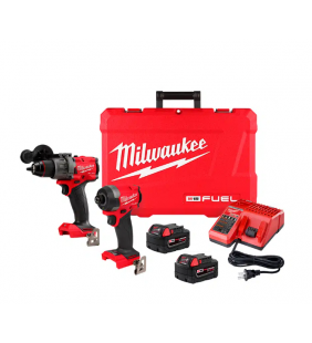 Juego Combinado de Taladro Percutador y Destornillador de Impacto Milwaukee 3697-22